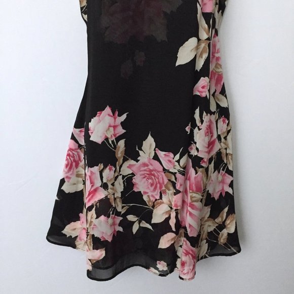 REFORMATION Black and Pink Floral Dress - Picture 9 of 10